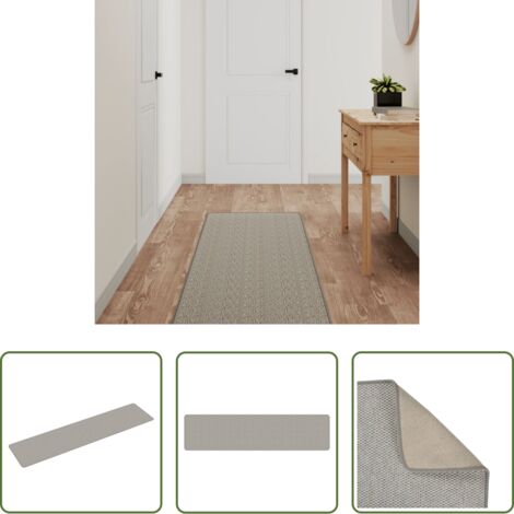 Tappeto ingresso - Tappeto Corsia Aspetto Sisal Platina 50x200 cm