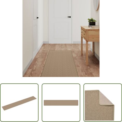 Tappeto ingresso -  Tappeto Corsia Aspetto Sisal Sabbia 50x300 cm