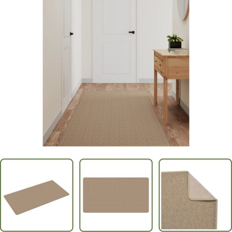 Tappeto ingresso -  Tappeto Corsia Aspetto Sisal Sabbia 80x150 cm