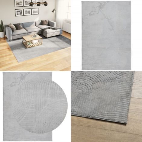 Tappeto IZA a Pelo Corto Aspetto Scandinavo Grigio 200x280 cm - Tappeto morbido - Tappeto antiscivolo
