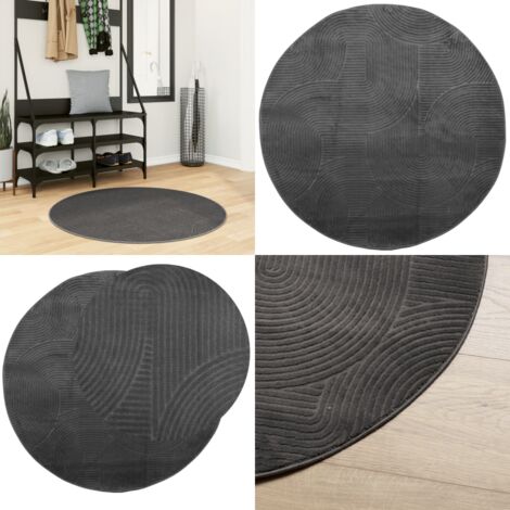 Tappeto IZA a Pelo Corto con Aspetto Scandinavo Ø100 cm - Tappeto morbido - Tappeto antiscivolo