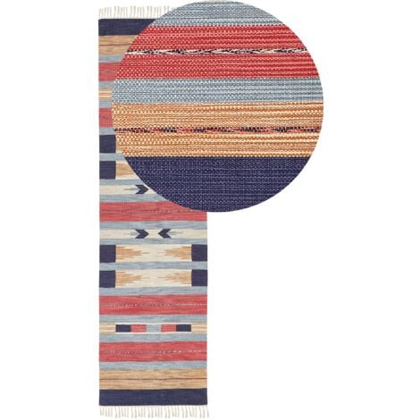 Tappeto kilim lana multicolore 80 x 300 cm VOSKEHAT