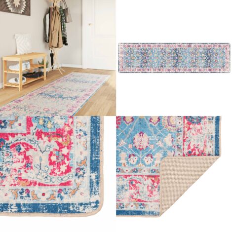 Tappeto Lavabile Multicolore 80x300 cm Antiscivolo - Tappeto lavabile - Tappeto morbido
