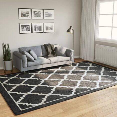Tappeto Lavabile Nero e Bianco 190x300 cm vidaXL