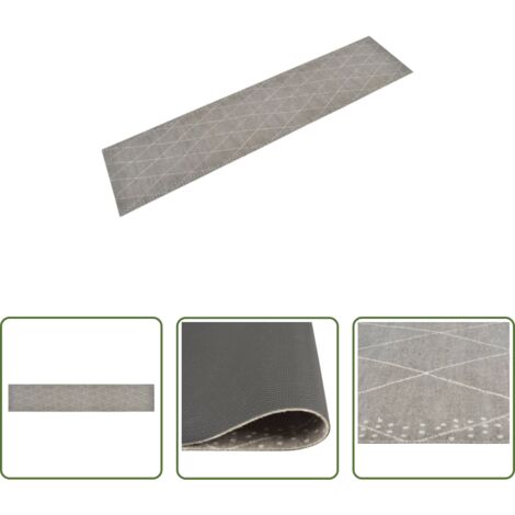 Tappeto lavabile -  Tappeto da Cucina Lavabile Rombi 60x300 cm Velluto