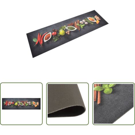 Tappeto lavabile -  Tappeto da Cucina Lavabile Spezie 45x150 cm Velluto