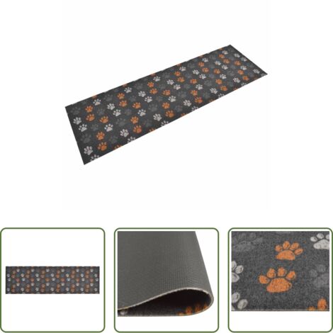 Tappeto lavabile -  Tappeto da Cucina Lavabile Zampe 60x180 cm Velluto