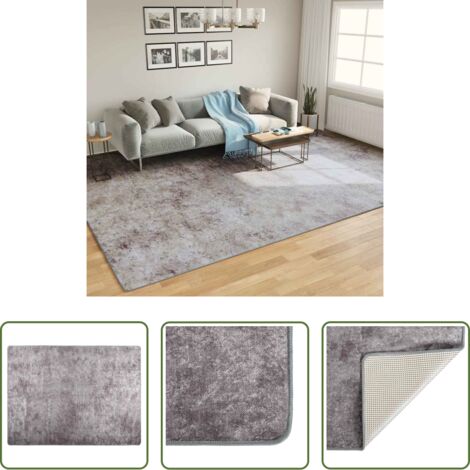 Tappeto lavabile -  Tappeto Lavabile Grigio 400x300 cm
