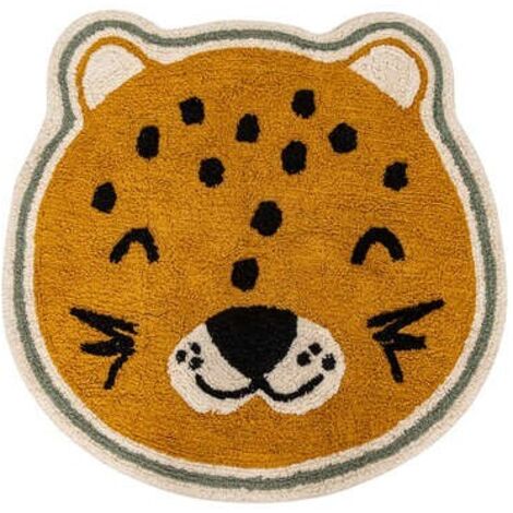 Tappeto Leopardo per Bambini Kori Ø90cm colore Giallo