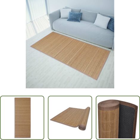 Tappeto marrone -  Tappeto Rettangolare in Bambù Marrone 80 x 200 cm