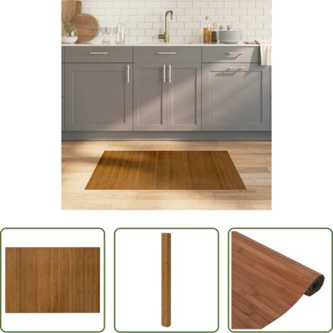 Tappeto marrone -  Tappeto Rettangolare Marrone 70x100 cm in Bambù