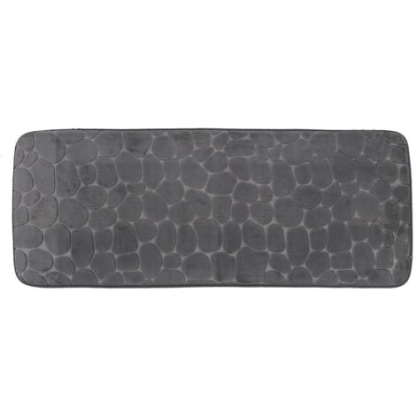 Tappeto memory in microfibra pebble 45x120 cm - grigio scuro - Tendance