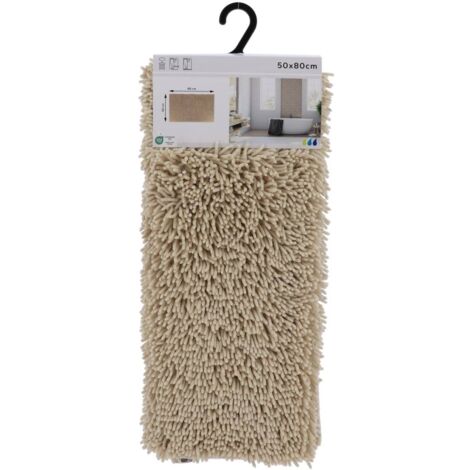 Tappeto microfibra piccola ciniglia 50x80 cm - beige - Tendance