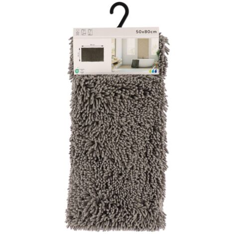 Tappeto microfibra piccola ciniglia 50x80 cm - grigio - Tendance