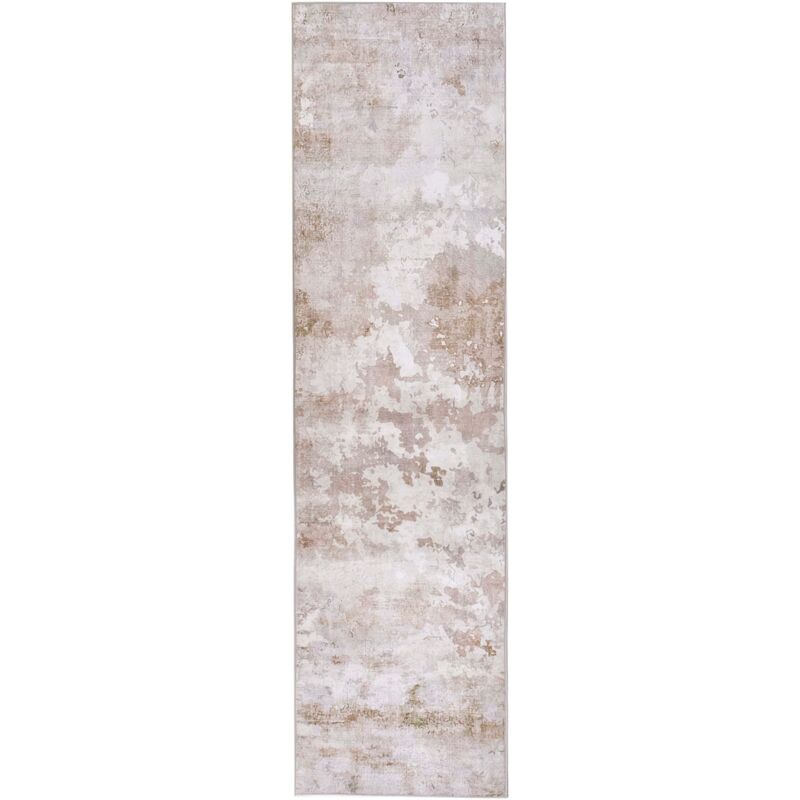 Tappeto moderno 80 x 300 cm Tessuto tinta unita Per corridoio Per riscaldamento a pavimento Fondo antiscivolo Beige Tarsus