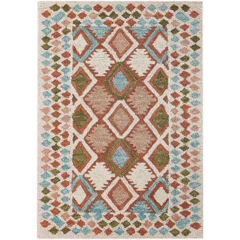 Tappeto moderno con motivo geometrico 160 x 230 cm multicolore Ermenek
