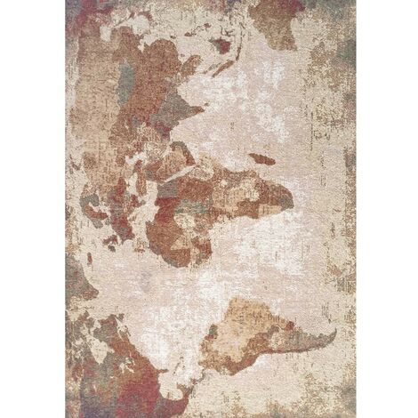 TAPPETO MODERNO MONDO WORLD NATURALE cm. 133X190