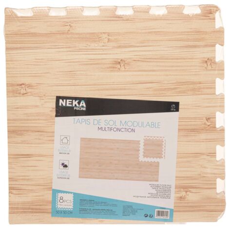 AC-DECO Tappeto mousse 8 pezzi legno - Intex