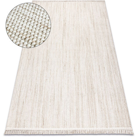 Tappeto NANO EO78A Melange, loop, tessuto piatto bianco / beige beige 200x290 cm