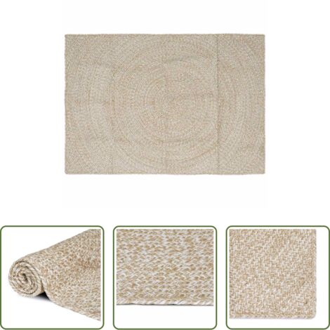 Tappeto naturale -  Tappeti per area Naturale e Bianco 120 x 170 cm Juta
