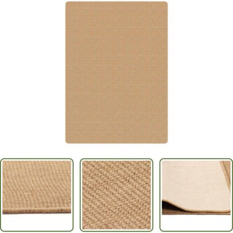 Tappeto naturale -  Tappeto di Iuta con Base in Lattice 70x130 cm Naturale