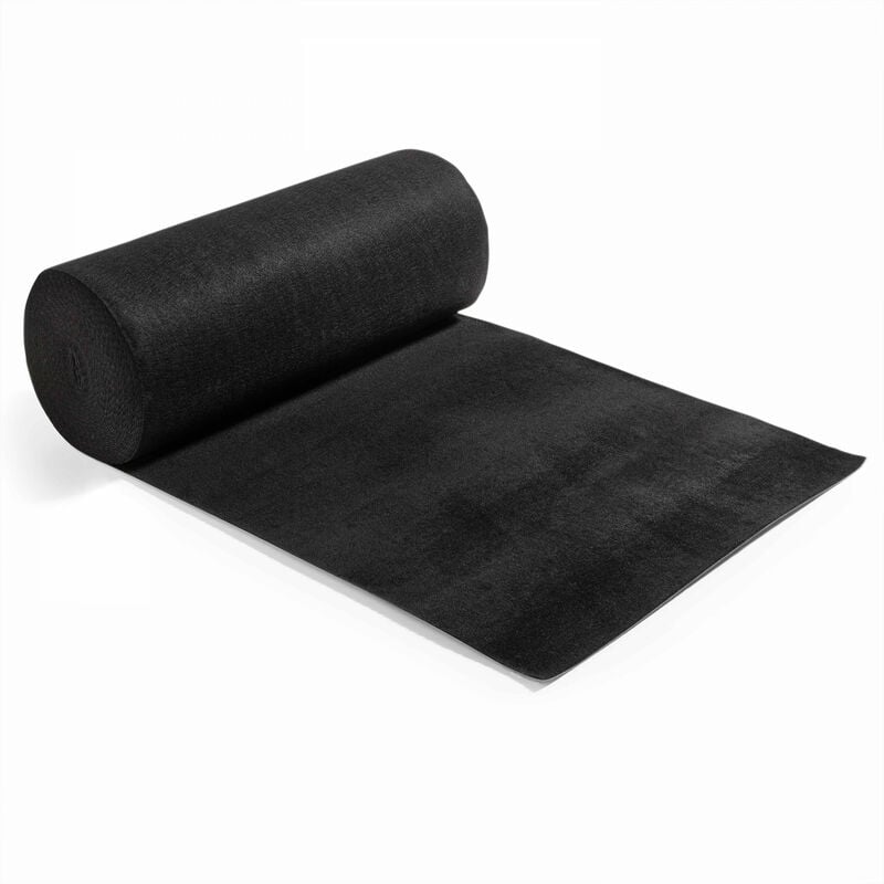 Oviala - Tappeto arrotolato 200 x 250 cm nero - Nero