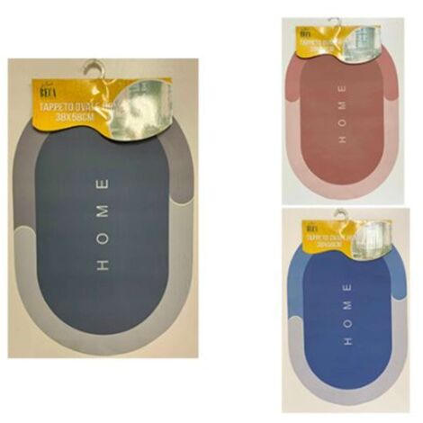 Tappeto Ovale Gomma Home 38X58Cm 77692