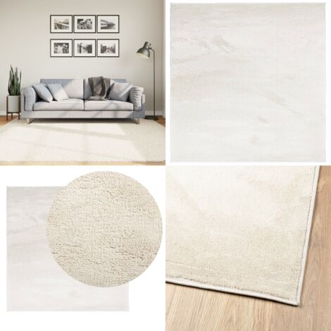 Tappeto OVIEDO a Pelo Corto Beige 200x200 cm - Tappeto per casa - Tappeto per soggiorno