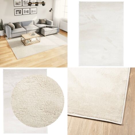 Tappeto OVIEDO a Pelo Corto Beige 200x280 cm - Tappeto per casa - Tappeto per soggiorno