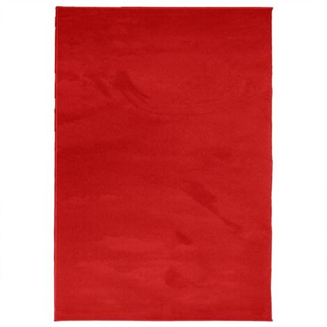 Tappeto OVIEDO a Pelo Corto Rosso 140x200 cm vidaXL