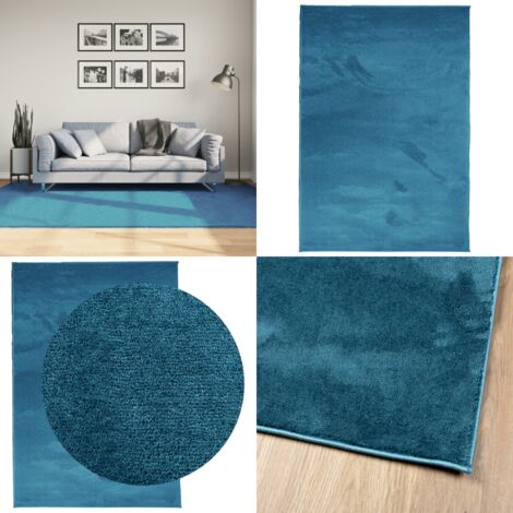 Tappeto OVIEDO a Pelo Corto Turchese 160x230 cm - Tappeto turchese - Tappeto per casa