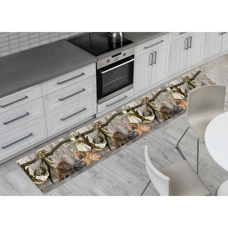 Tappeto Passatoia Cucina Antiscivolo Con Stampa Digitale Dis. Cane Amaca 351, misura50x180coloreCane Amaca
