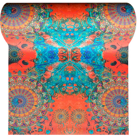 Tappeto Passatoia Cucina Antiscivolo Larghezza Maxi 100 Cm Antimacchia Multiuso Corridoio Soggiorno Lavabile Ingresso Camera  Mandala Rosso - 100x150cm