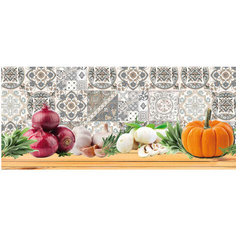 Tappeto Passatoia Cucina Digitale Antimacchia Antiscivolo Spicies Cipolla Zucca, misura50x180coloreSpieces