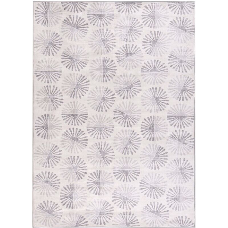 Tappeto passatoia dal motivo astratto Fondo antiscivolo Beige chiaro 140 x 200 cm Catak