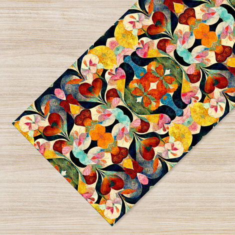 Tappeto passatoia fantasia made in Italy antiscivolo lavabile aderente Artistica - 50x450 cm