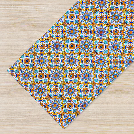 Tappeto passatoia fantasia made in Italy antiscivolo lavabile aderente Mod Maiorca Maiorca - 50x200cm