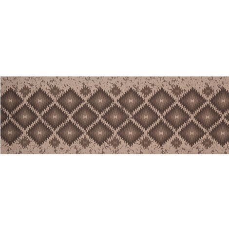 Tappeto Passatoia In Tessuto Jacquard Linea Emozioni Disegno Oasi Fango, misura57x280coloreFango