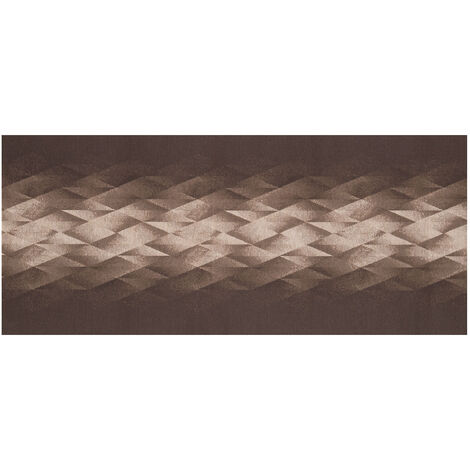 Tappeto Passatoia Tessuto Jacquard Linea Emozioni Dis. Diamante Marrone, misura57x280coloreMarrone