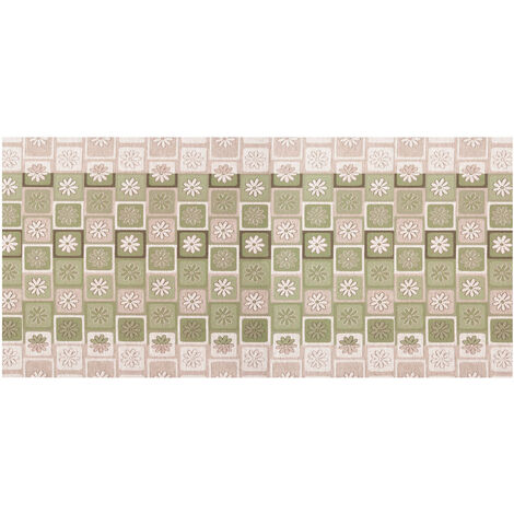 Tappeto Passatoia Tessuto Jacquard Linea Emozioni Dis Floreale Frizzy Verde, misura57x280coloreVerde