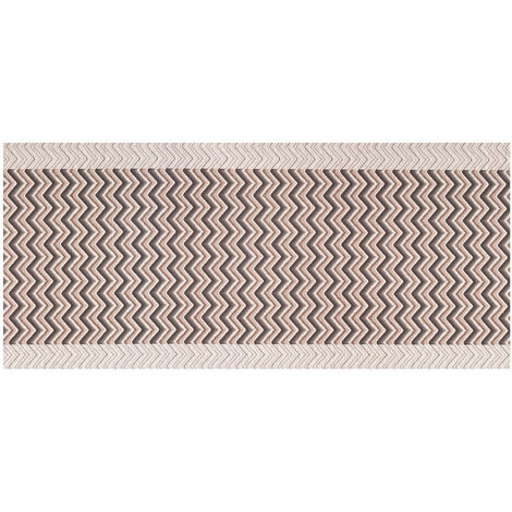 Tappeto Passatoia Tessuto Jacquard Linea Emozioni Dis. Zig Zag Twist Grigio, misura57x180coloreGrigio