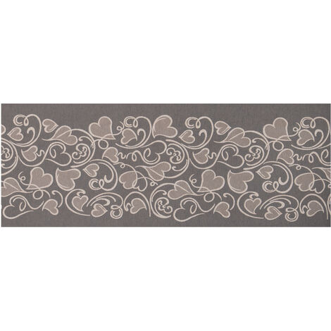 Tappeto Passatoia Tessuto Jacquard Linea Emozioni Disegno Amour Grigio, misura57x115coloreGrigio