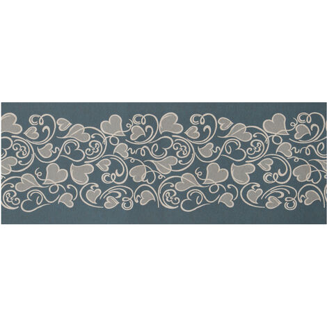 Tappeto Passatoia Tessuto Jacquard Linea Emozioni Disegno Amour Jeans, misura57x50coloreJeans