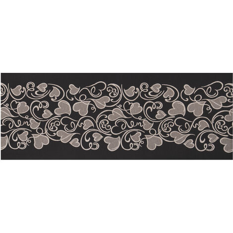 Tappeto Passatoia Tessuto Jacquard Linea Emozioni Disegno Amour Nero, misura57x180coloreNero