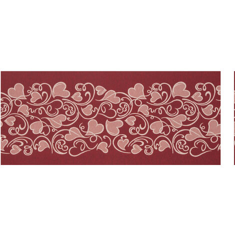 Tappeto Passatoia Tessuto Jacquard Linea Emozioni Disegno Amour Rosso, misura57x50coloreRosso