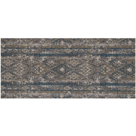 Tappeto Passatoia Tessuto Jacquard Linea Emozioni Disegno Persia Blu, misura57x180coloreBlu