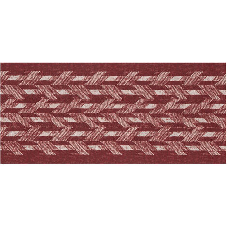 Tappeto Passatoia Tessuto Jacquard Linea Emozioni Disegno Wool Rosso, misura57x50coloreRosso