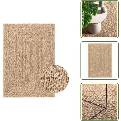 Tappeto per balconi - vidaXL Tappeto ZIZUR 160x230 cm Aspetto Iuta per Interni ed Esterni - Tappeto per giardino