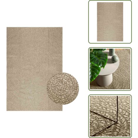 Tappeto per balconi - vidaXL Tappeto ZIZUR Beige 160x230 cm Aspetto Iuta Interni ed Esterni - Tappeto per terrazza
