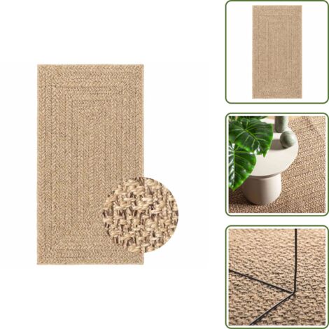 Tappeto per balconi - vidaXL Tappeto ZIZUR Beige 80x150 cm Aspetto Iuta Interni ed Esterni - Tappeto per terrazza